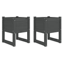 vidaXL 2 db szürke tömör fenyőfa növénytartó 40 x 40 x 52,5 cm