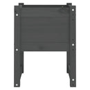 vidaXL 2 db szürke tömör fenyőfa növénytartó 40 x 40 x 52,5 cm