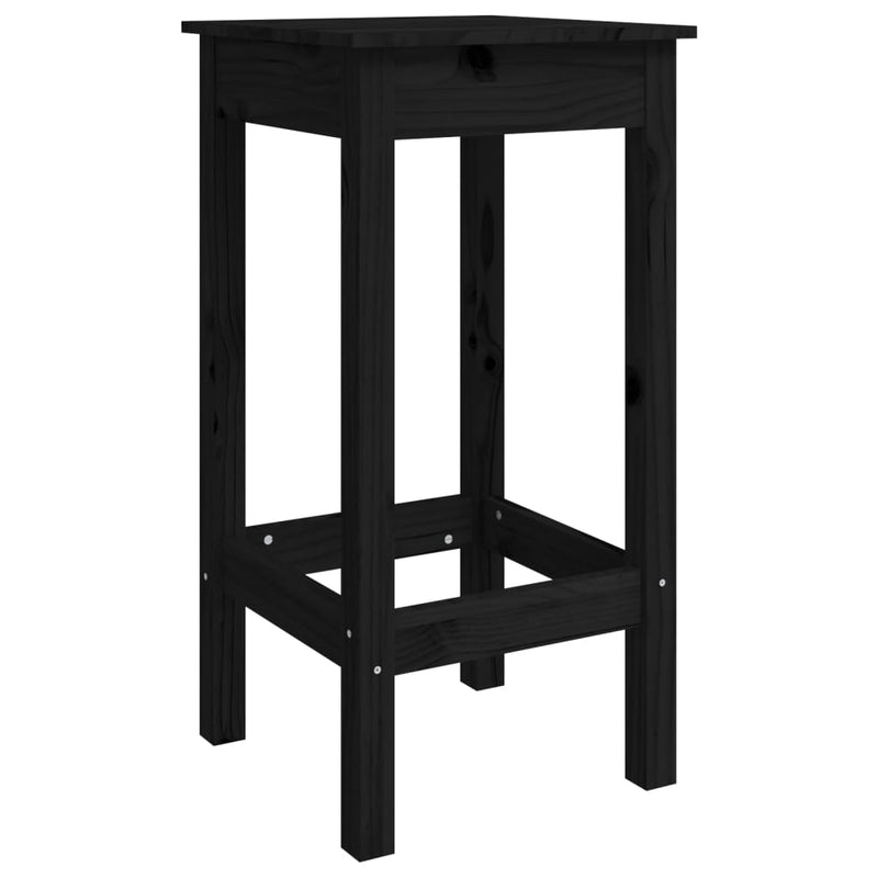 vidaXL 2 db fekete tömör fenyőfa bárszék 40 x 40 x 78 cm