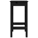 vidaXL 2 db fekete tömör fenyőfa bárszék 40 x 40 x 78 cm