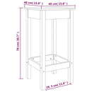vidaXL 2 db fekete tömör fenyőfa bárszék 40 x 40 x 78 cm