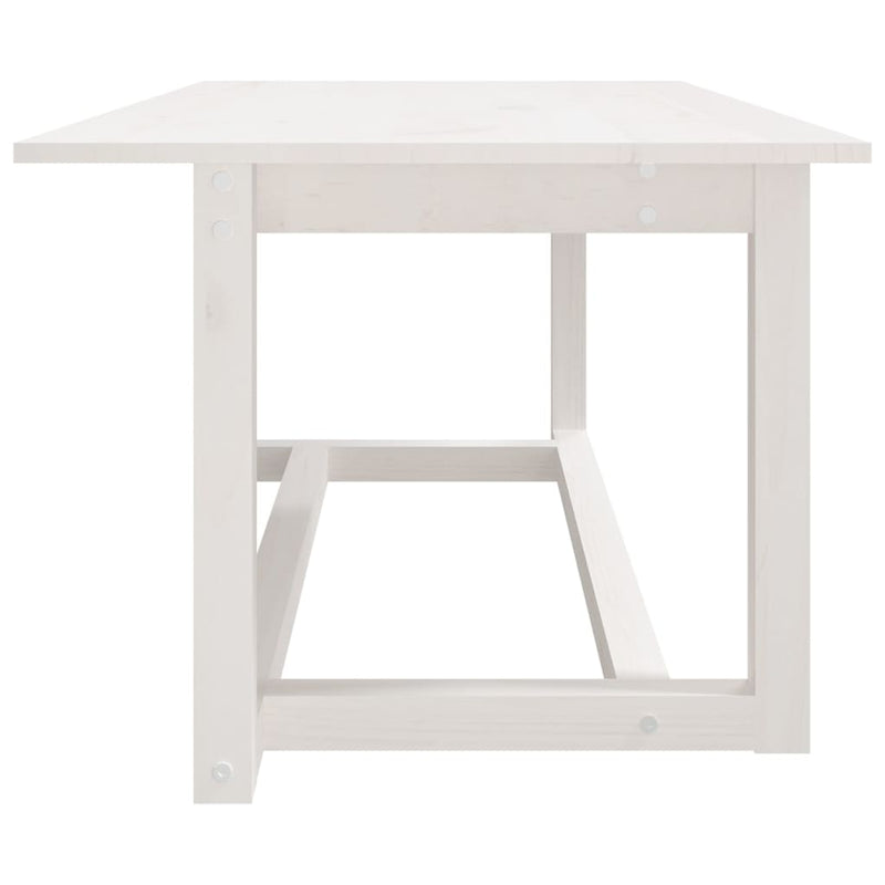 vidaXL fehér tömör fenyőfa dohányzóasztal 110 x 55 x 45 cm