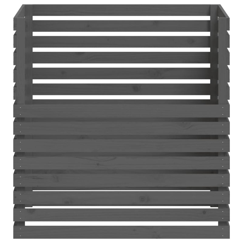 vidaXL szürke tömör fenyőfa komposztáló 100 x 100 x 102 cm