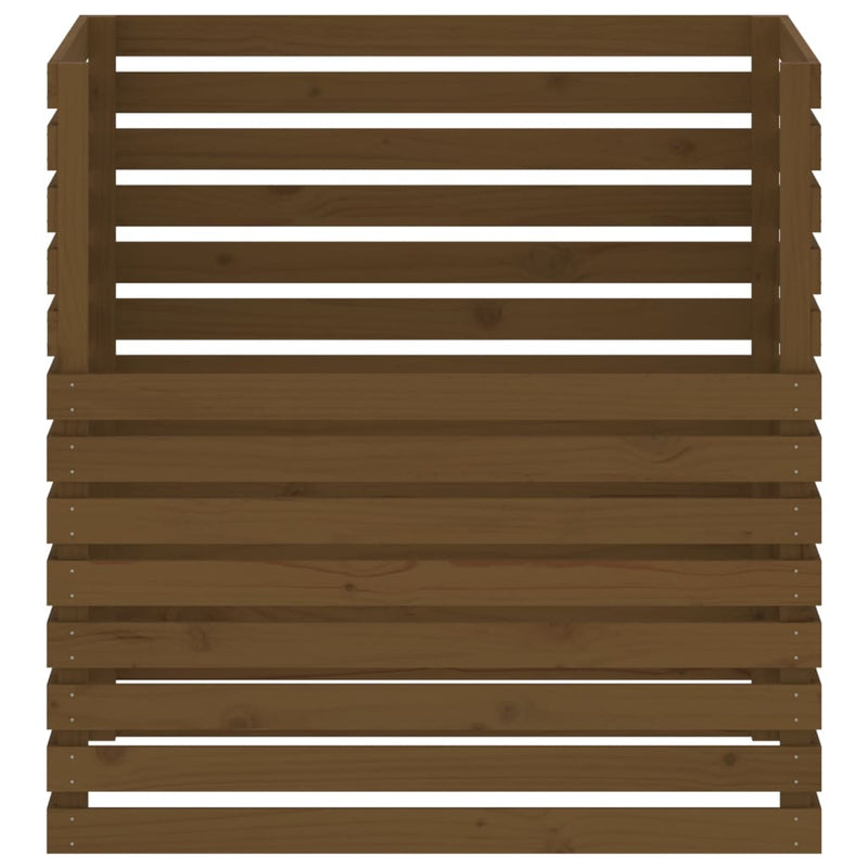 vidaXL barna tömör fenyőfa komposztáló 100 x 100 x 102 cm