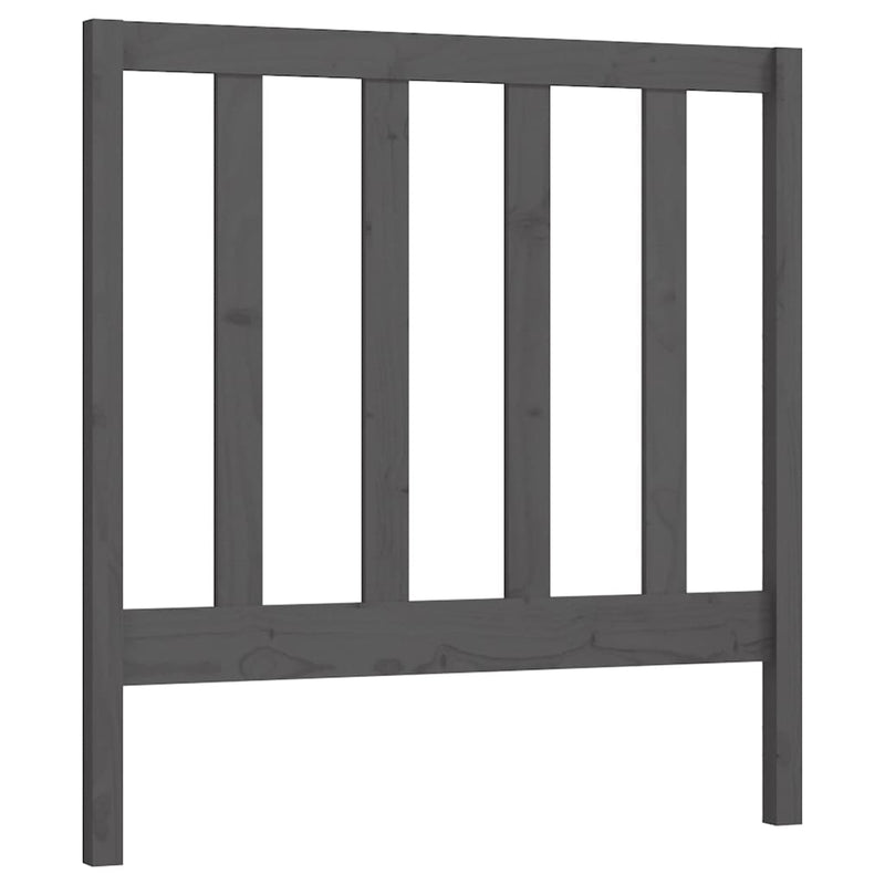 vidaXL szürke tömör fenyőfa ágy fejtámla 95 x 4 x 100 cm