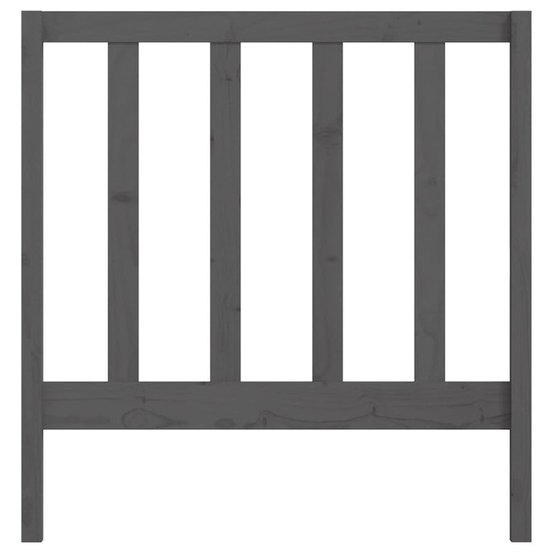 vidaXL szürke tömör fenyőfa ágy fejtámla 95 x 4 x 100 cm