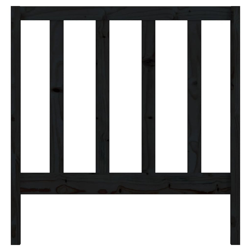 vidaXL fekete tömör fenyőfa ágy fejtámla 95 x 4 x 100 cm