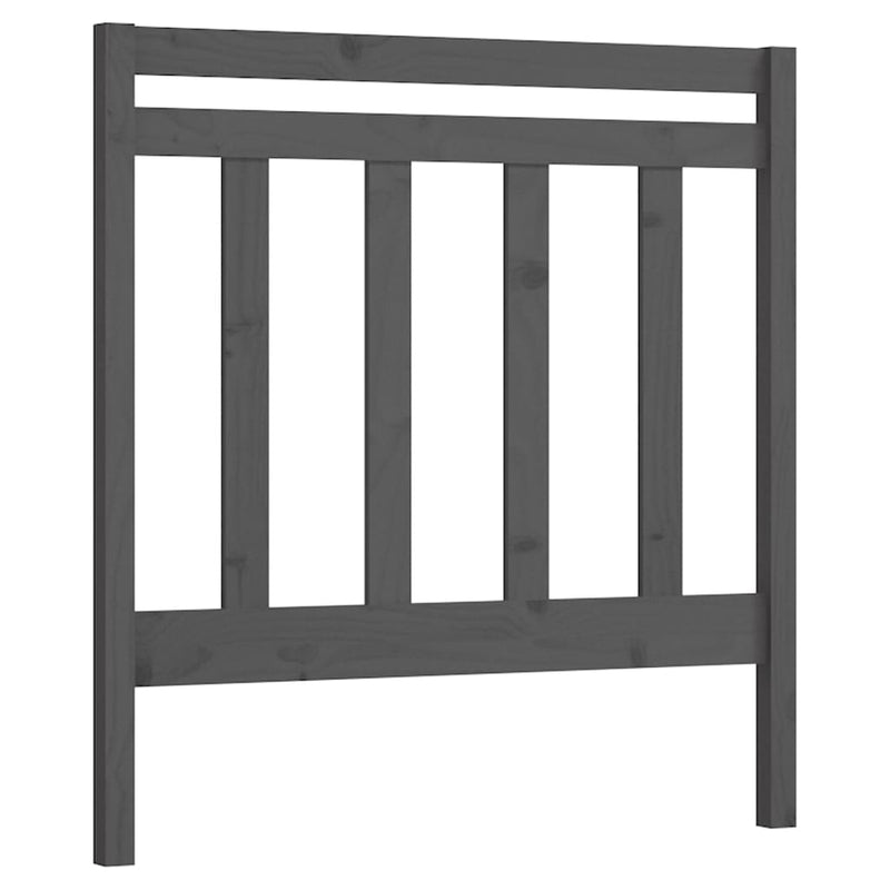 vidaXL szürke tömör fenyőfa ágy fejtámla 95 x 4 x 100 cm