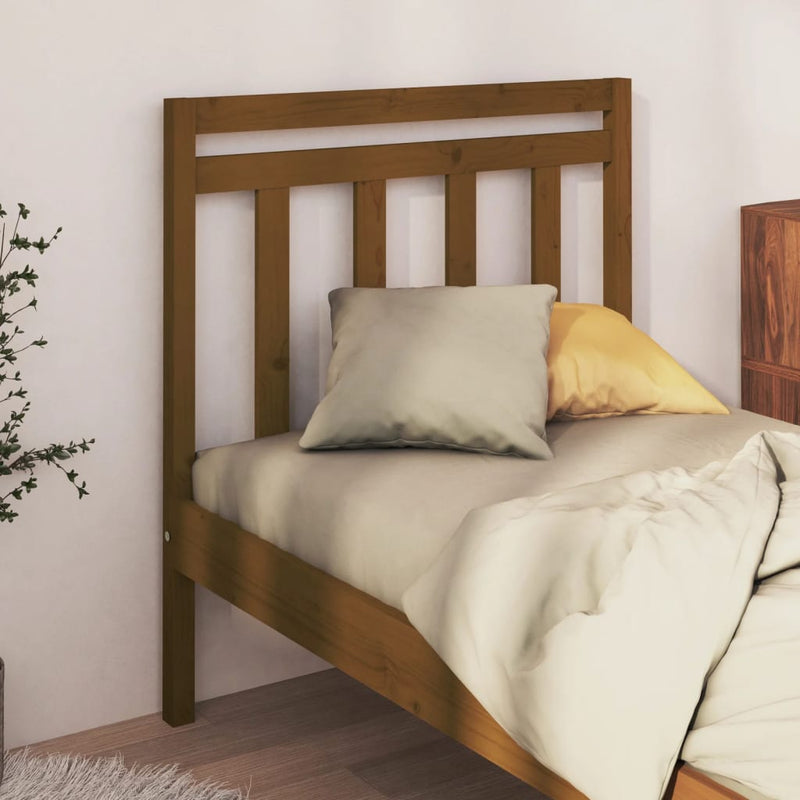 vidaXL mézbarna tömör fenyőfa ágyfejtámla 95 x 4 x 100 cm