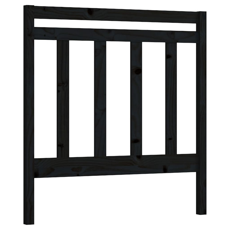 vidaXL fekete tömör fenyőfa ágy fejtámla 95 x 4 x 100 cm