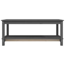 vidaXL szürke tömör fenyőfa dohányzóasztal 110 x 55 x 45 cm