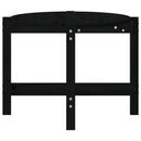 vidaXL fekete tömör fenyőfa dohányzóasztal 118 x 63 x 45 cm