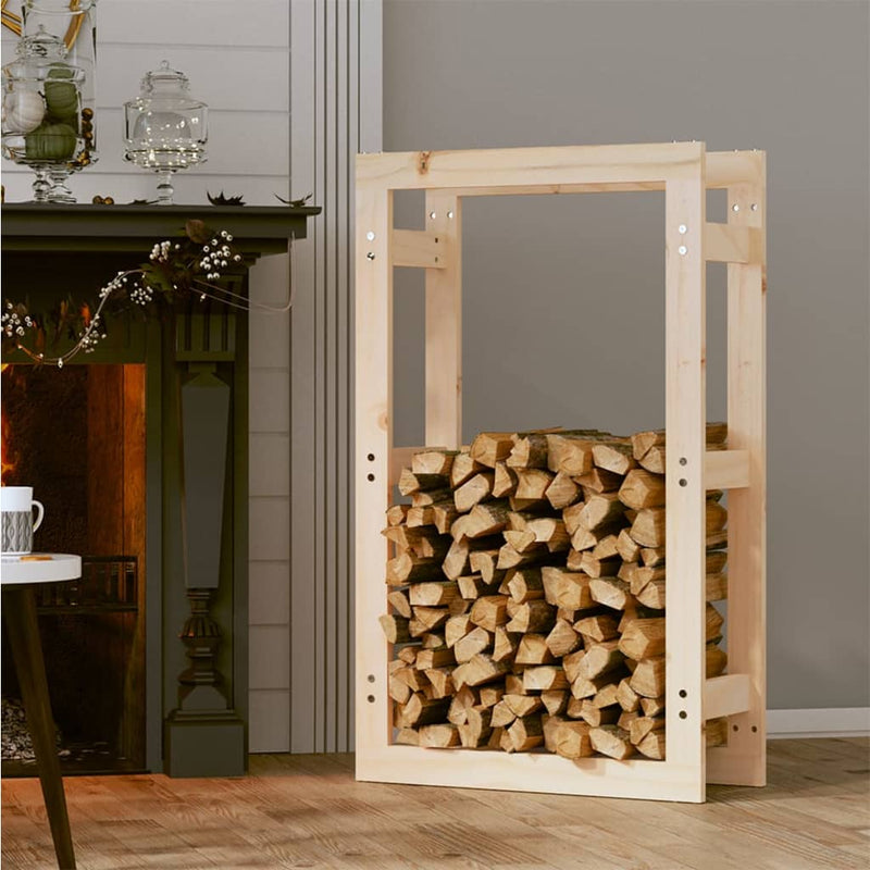 vidaXL tömör fenyőfa tűzifatartó állvány 60x25x100 cm