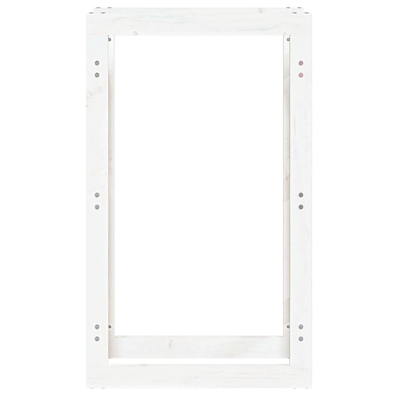 vidaXL fehér tömör fenyőfa tűzifatartó állvány 60 x 25 x 100 cm