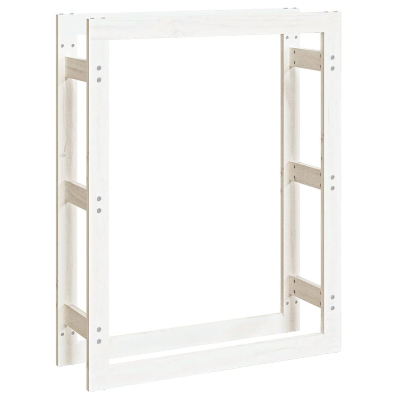 vidaXL fehér tömör fenyőfa tűzifatartó állvány 80 x 25 x 100 cm