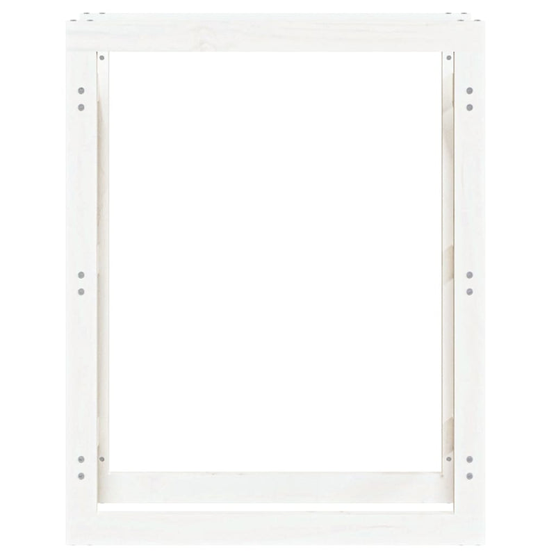 vidaXL fehér tömör fenyőfa tűzifatartó állvány 80 x 25 x 100 cm
