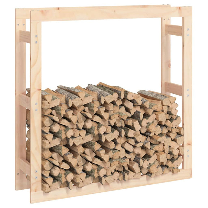 vidaXL tömör fenyőfa tűzifatartó állvány 100x25x100 cm