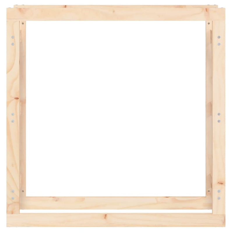 vidaXL tömör fenyőfa tűzifatartó állvány 100x25x100 cm