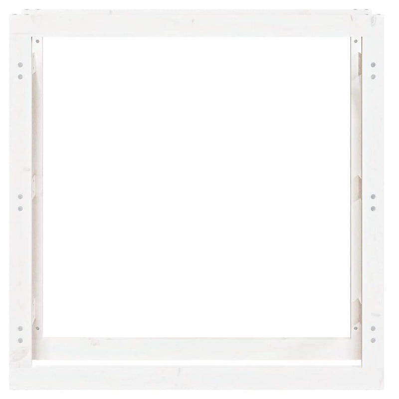 vidaXL fehér tömör fenyőfa tűzifatartó állvány 100x25x100 cm