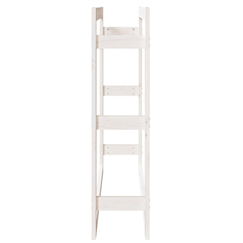 vidaXL fehér tömör fenyőfa tűzifatartó állvány 100x25x100 cm