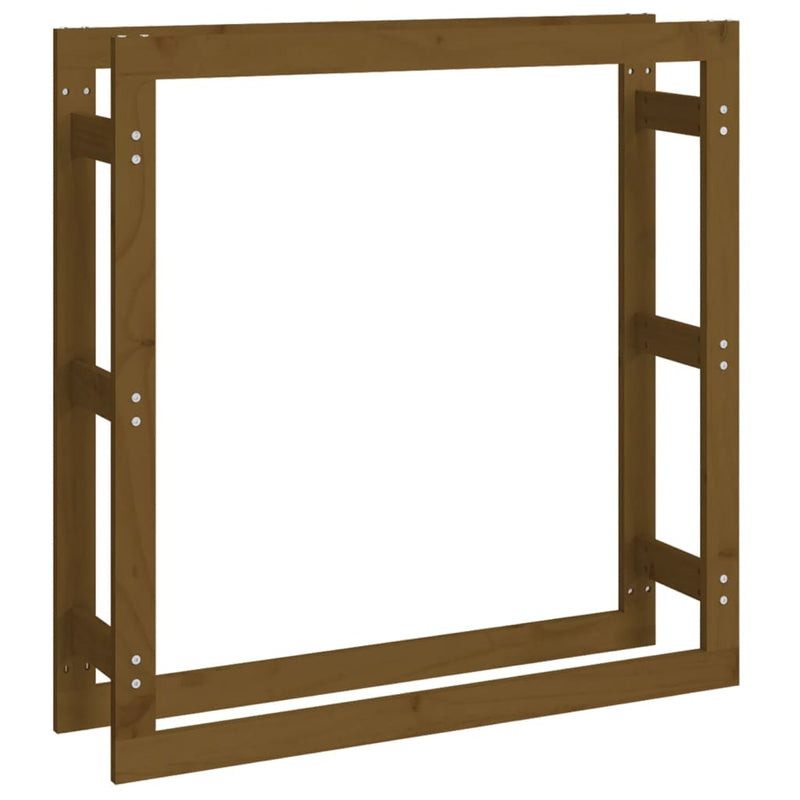 vidaXL mézbarna tömör fenyőfa tűzifatartó állvány 100x25x100 cm