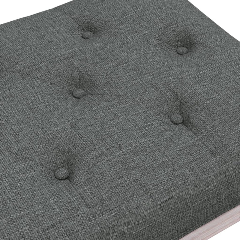 vidaXL sötétszürke szövetpad 110x40x49 cm