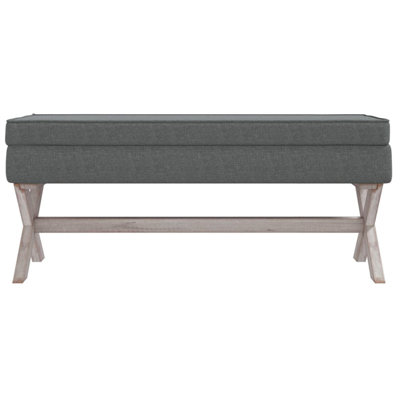 vidaXL sötétszürke szövet tárolóülőke 110 x 45 x 49 cm