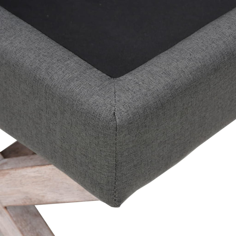 vidaXL sötétszürke szövet tárolóülőke 110 x 45 x 49 cm