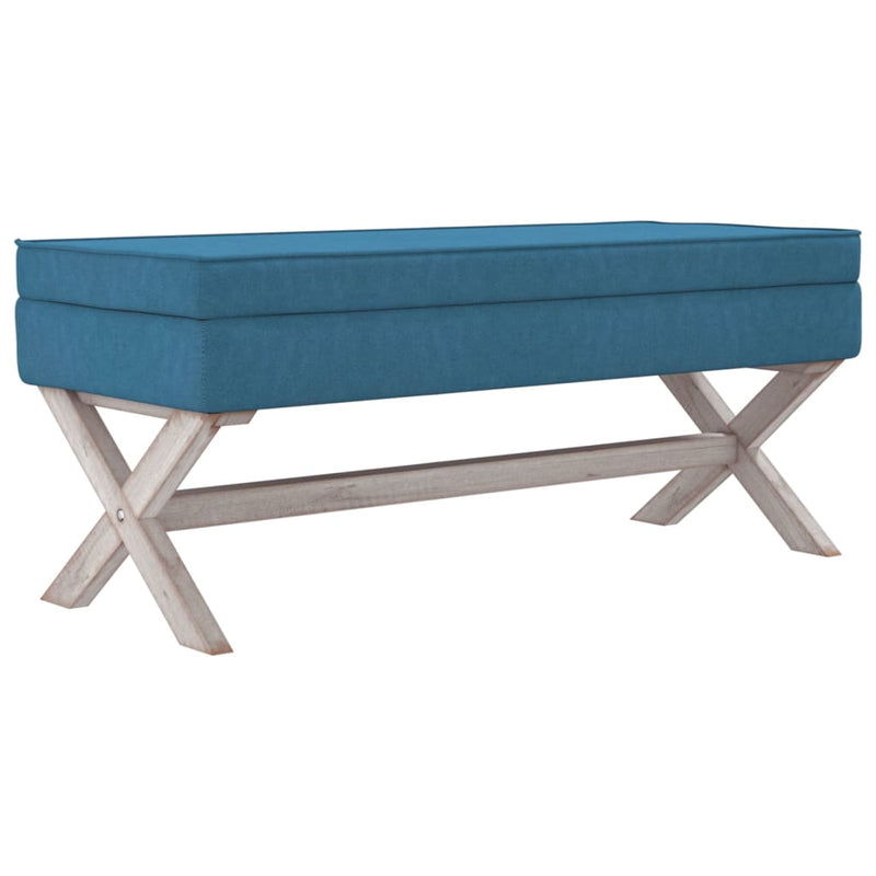 vidaXL kék bársony tárolóülőke 110 x 45 x 49 cm