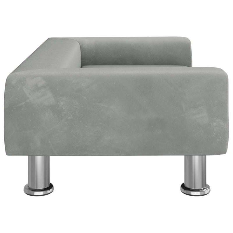 vidaXL világosszürke bársony kutyaágy 70 x 45 x 26,5 cm