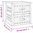 vidaXL 2 db tömör diófa éjjeliszekrény 34 x 34 x 34 cm