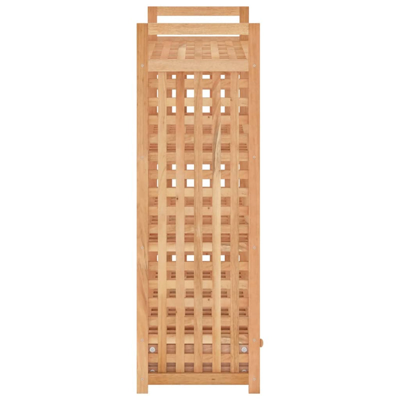 vidaXL tömör diófa cipőállvány fiókkal 70 x 27 x 81 cm