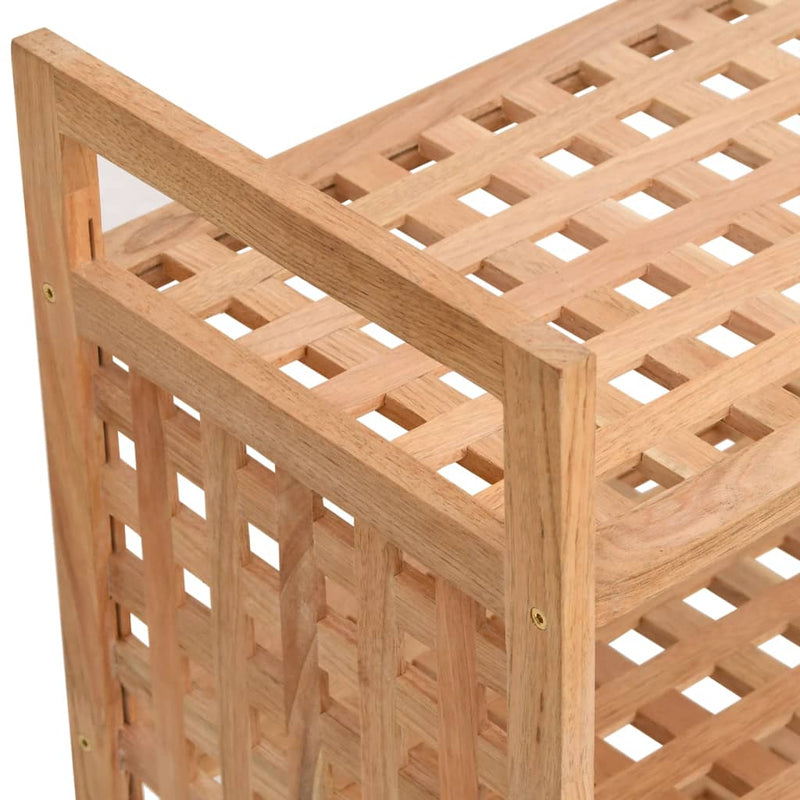 vidaXL tömör diófa cipőállvány fiókkal 70 x 27 x 81 cm