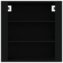 vidaXL fekete szerelt fa faliszekrény 80x33x80 cm