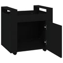 vidaXL fekete szerelt fa asztal-kocsi 60 x 45 x 60 cm