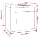 vidaXL fekete szerelt fa asztal-kocsi 60 x 45 x 60 cm