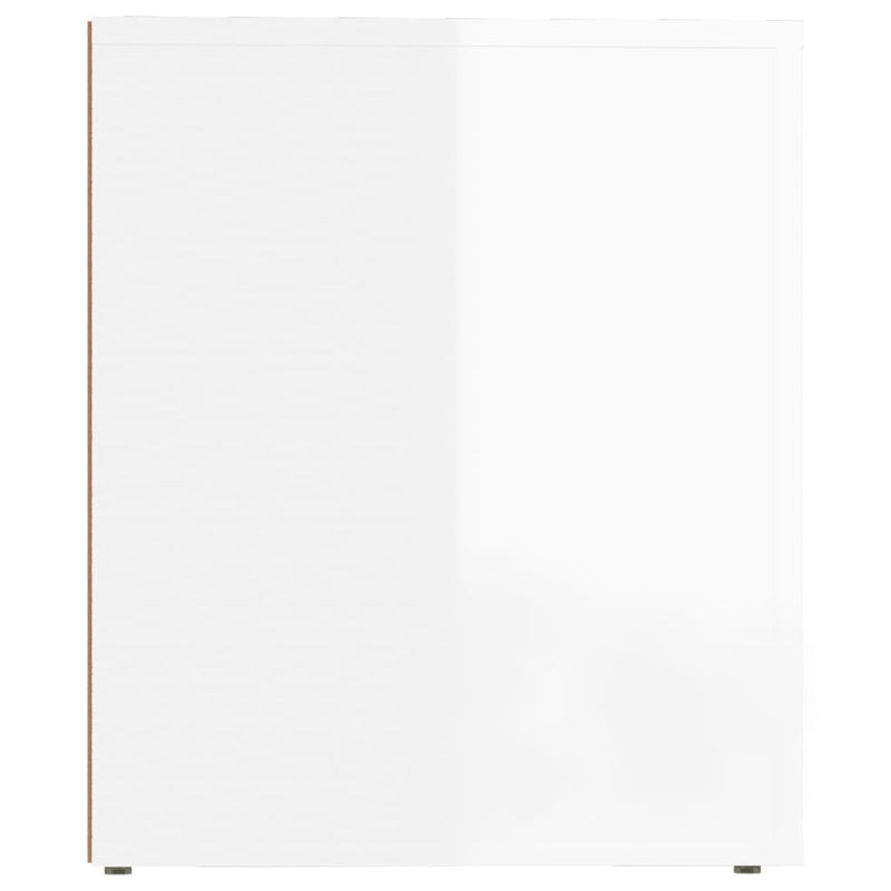 vidaXL magasfényű fehér éjjeliszekrény 50x39x47 cm