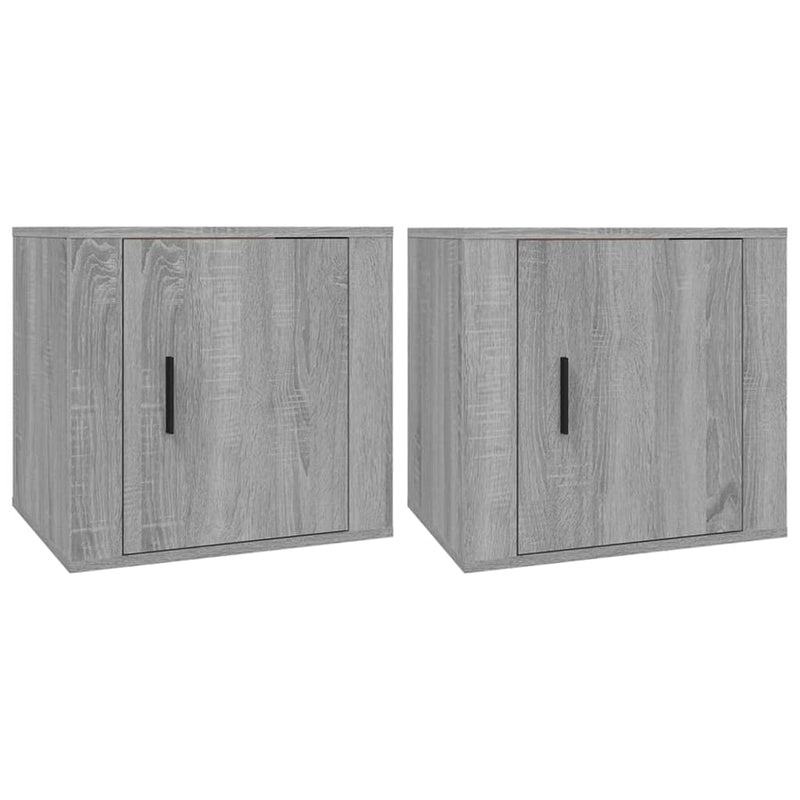 vidaXL 2 db szürke sonoma színű éjjeliszekrény 50x39x47 cm
