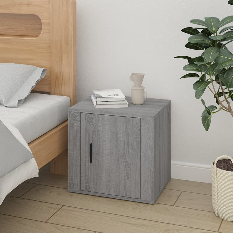 vidaXL 2 db szürke sonoma színű éjjeliszekrény 50x39x47 cm