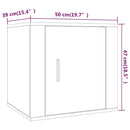 vidaXL 2 db szürke sonoma színű éjjeliszekrény 50x39x47 cm