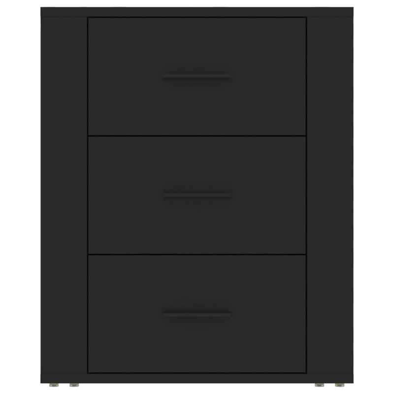 vidaXL fekete szerelt fa éjjeliszekrény 50 x 36 x 60 cm