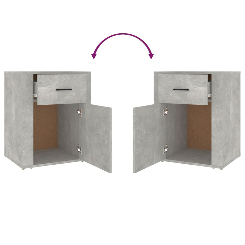 vidaXL betonszürke szerelt fa éjjeliszekrény 50 x 36 x 60 cm
