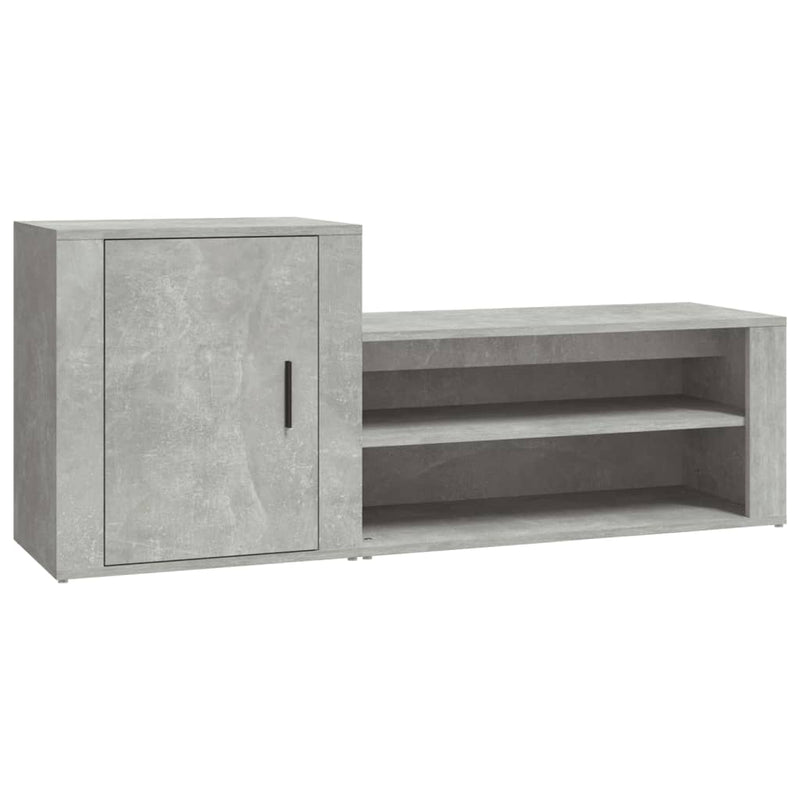 vidaXL betonszürke szerelt fa cipőszekrény 130x35x54 cm