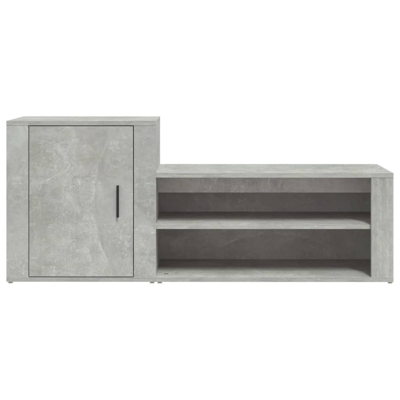 vidaXL betonszürke szerelt fa cipőszekrény 130x35x54 cm