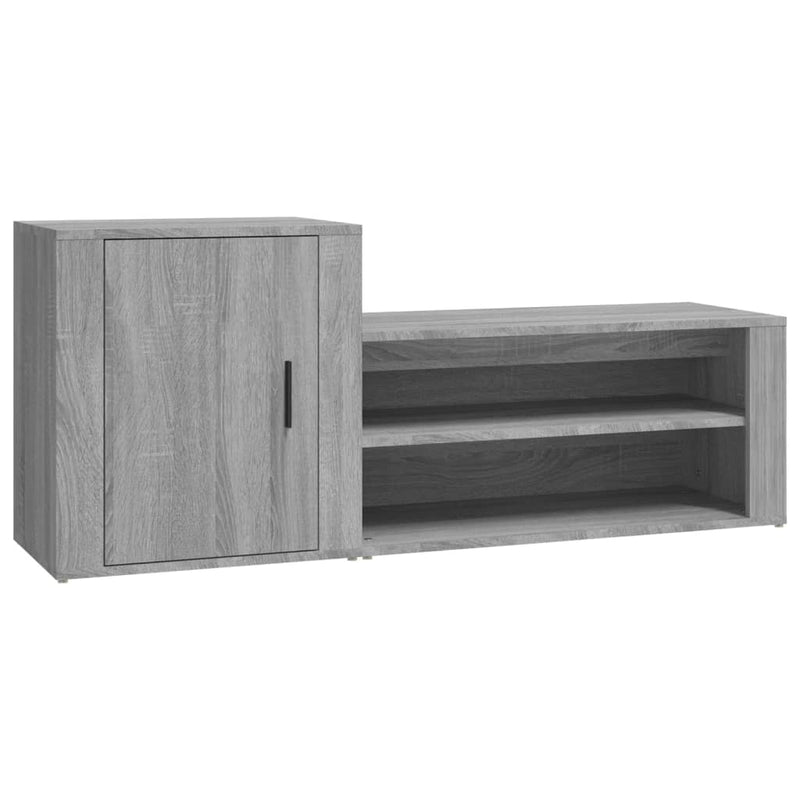 vidaXL szürke sonoma színű szerelt fa cipősszekrény 130 x 35 x 54 cm
