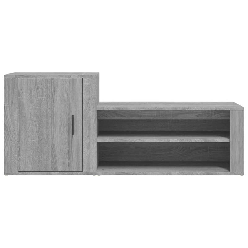 vidaXL szürke sonoma színű szerelt fa cipősszekrény 130 x 35 x 54 cm