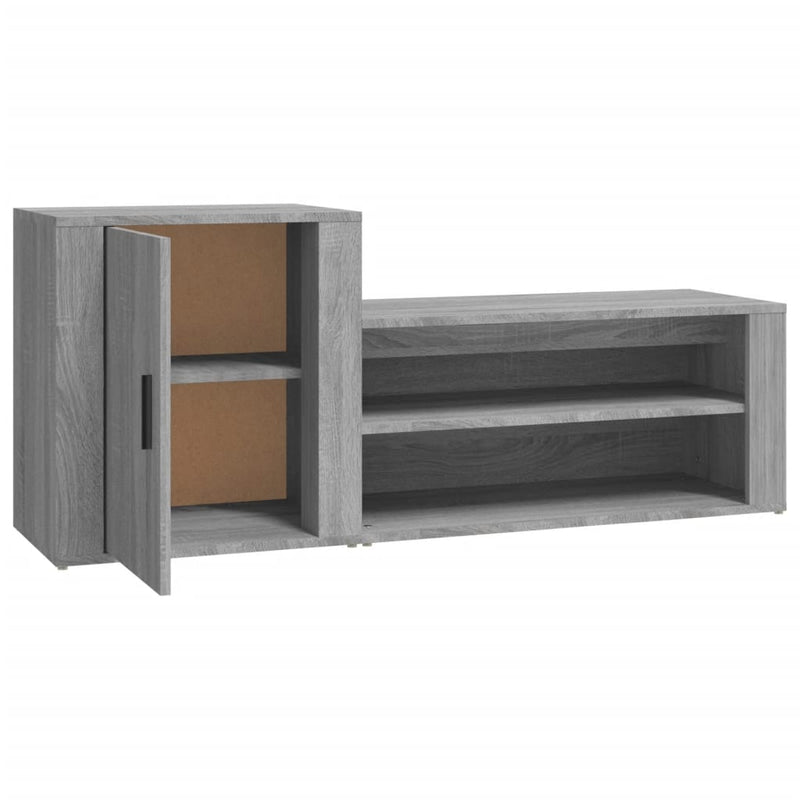 vidaXL szürke sonoma színű szerelt fa cipősszekrény 130 x 35 x 54 cm