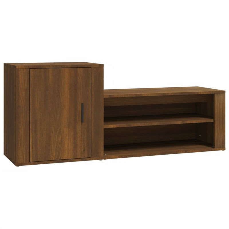 vidaXL barna tölgyszínű szerelt fa cipősszekrény 130x35x54 cm