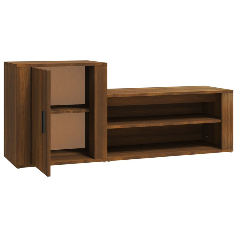 vidaXL barna tölgyszínű szerelt fa cipősszekrény 130x35x54 cm