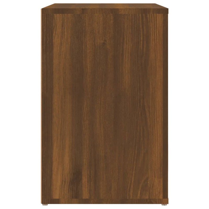vidaXL barna tölgyszínű szerelt fa cipősszekrény 130x35x54 cm